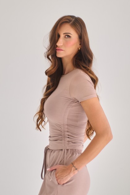 T-shirt Amelia Mokka