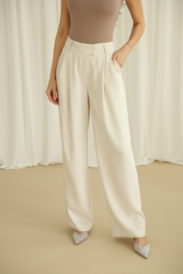 Spodnie Garniturowe Calypso Beż