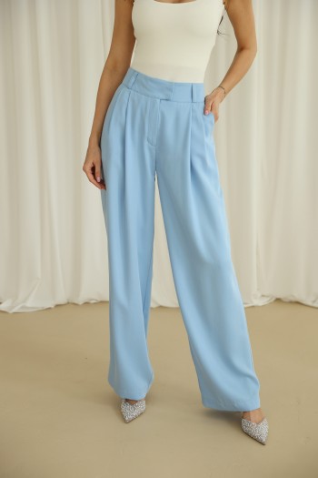 Spodnie Garniturowe Calypso Niebieskie